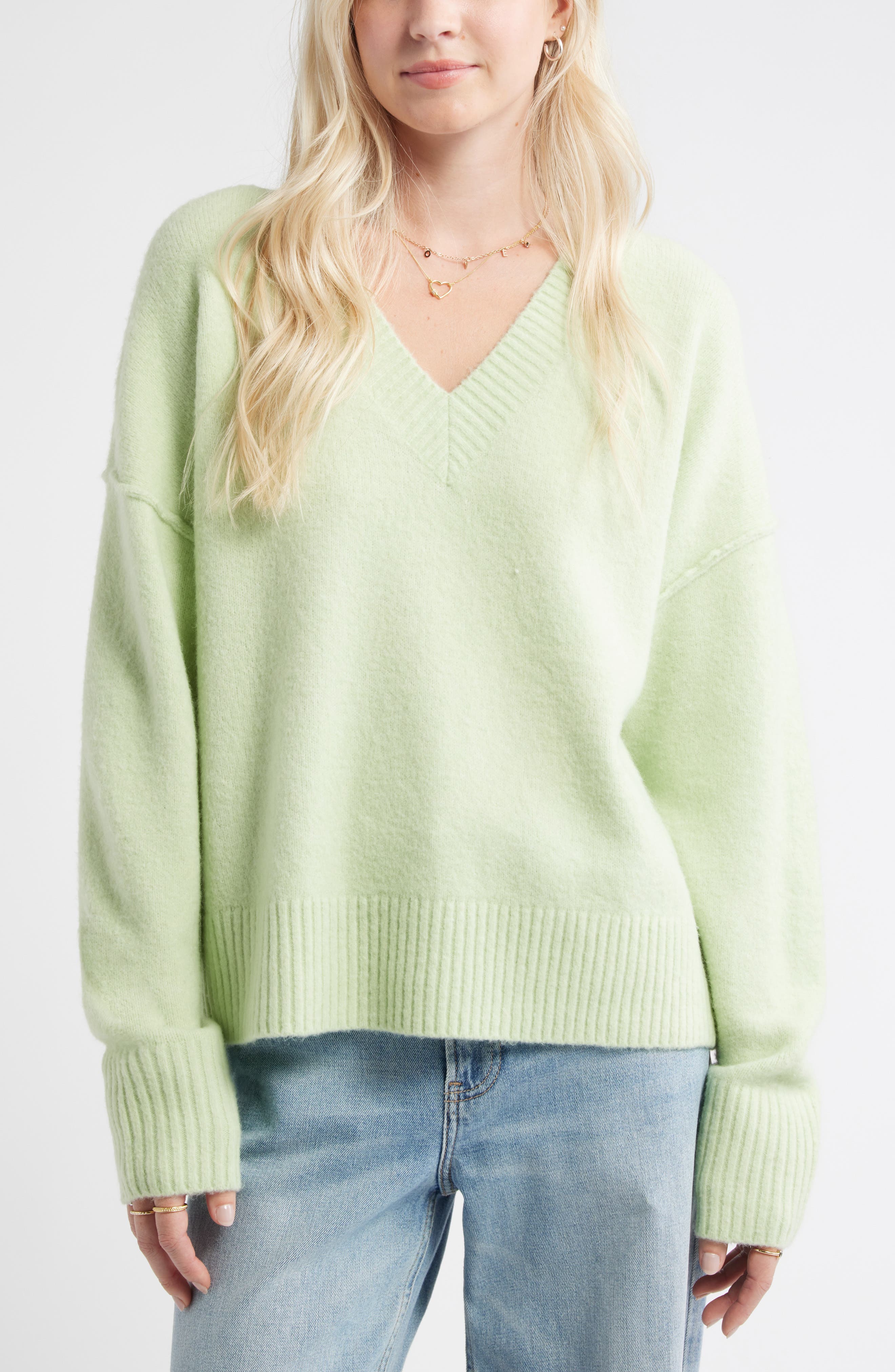 BP. Oversize Cozy V-Neck Sweater