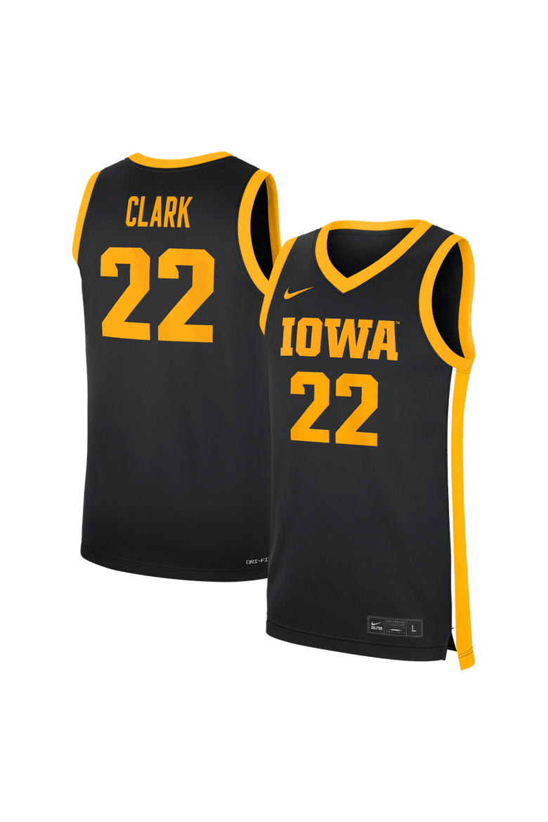 Men's Nike Caitlin Clark Black Iowa Hawkeyes Home Replica Basketball Jersey, Alternate, color, Black