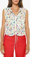 MOTHER The Love Letter Floral Sleeveless Cotton Drawstring Waist Shirt