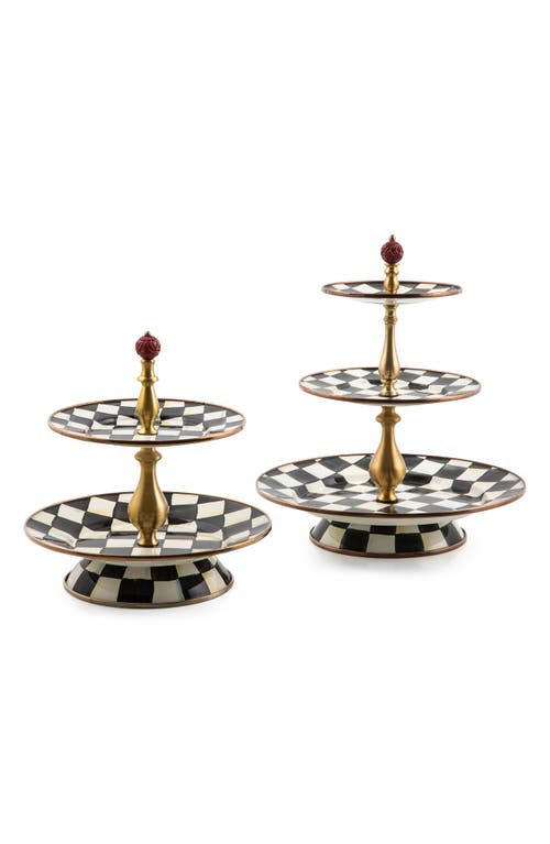 Mackenzie-childs Mackenzie Childs Courtly Check Three Tier Sweet Stand