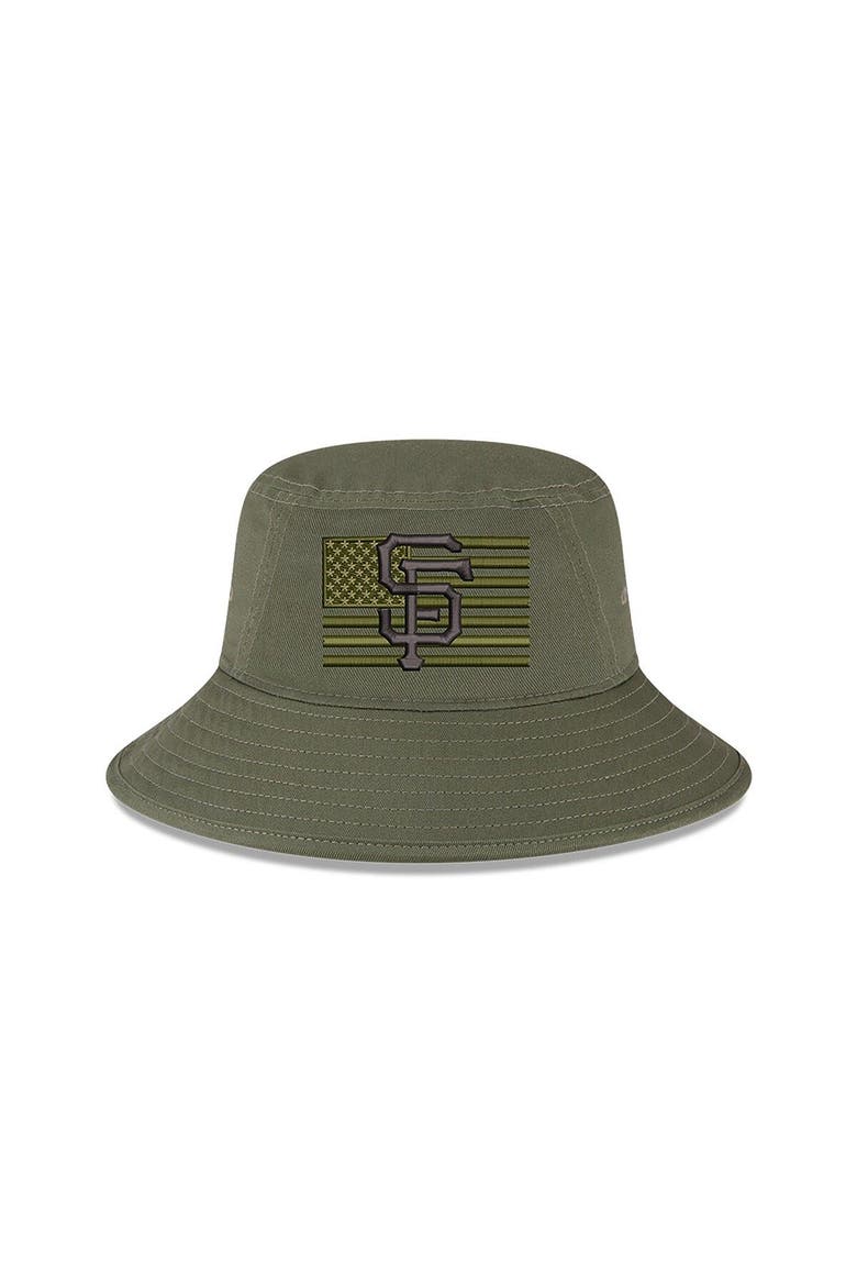 Men's New Era  Green San Francisco Giants 2023 Armed Forces Day Bucket Hat, Alternate, color, Green