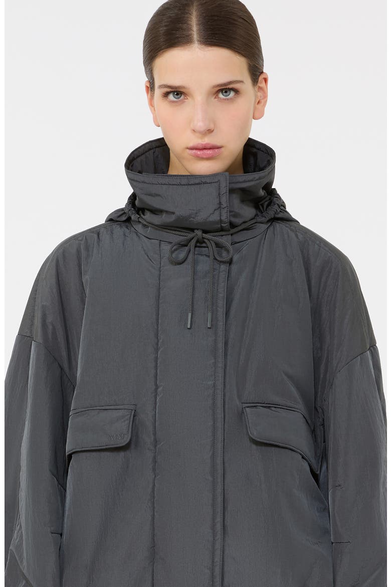 Amaca Hooded Nylon Jacket, Alternate, color, DARK GREY