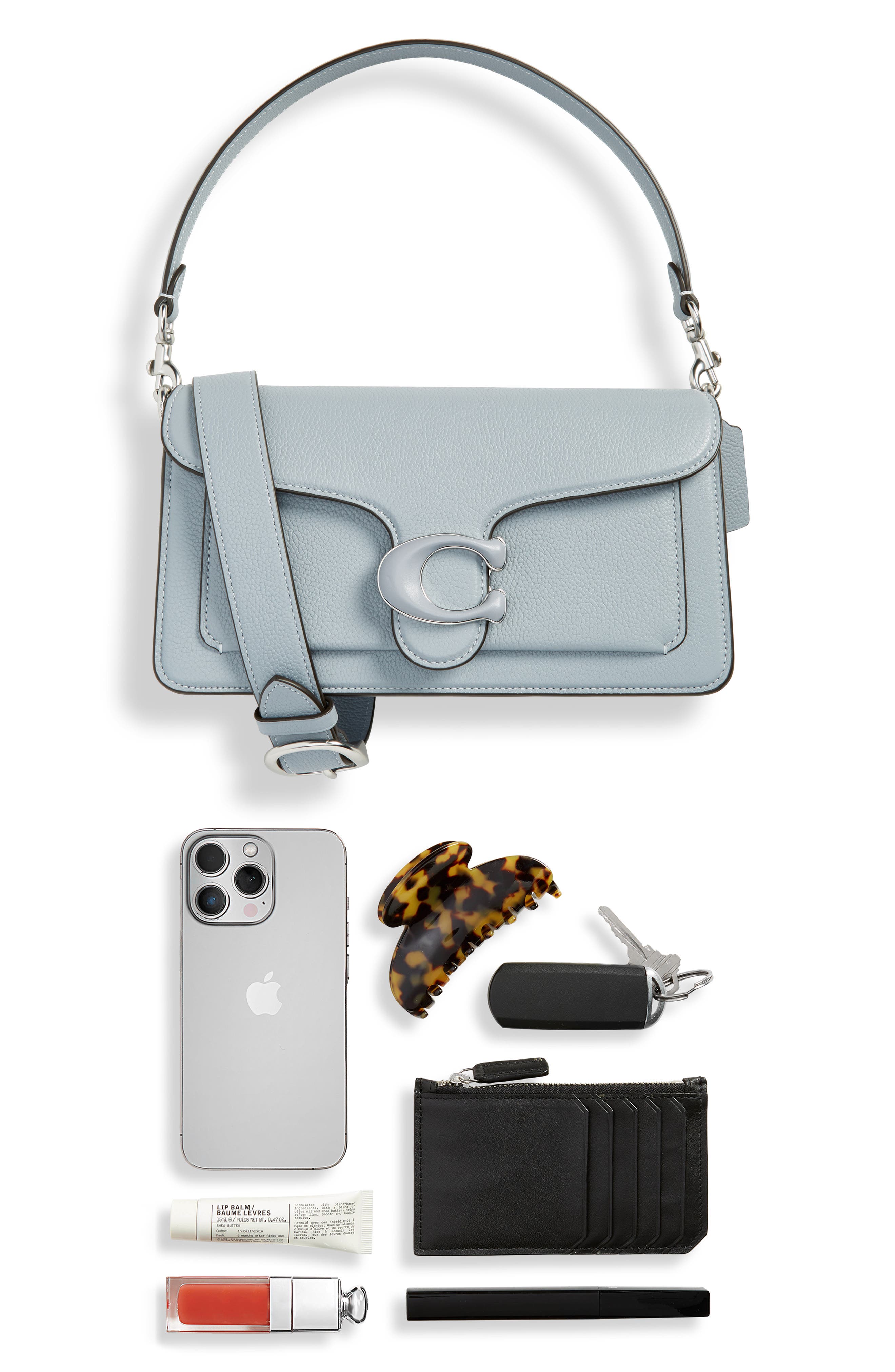 Tabby 26 Leather Shoulder Bag, Alternate, color, GREY BLUE