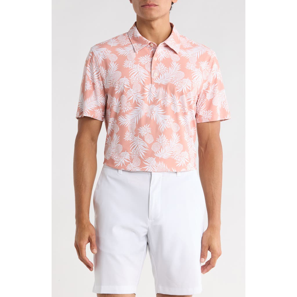 Reyn Spooner Pineapple Palm Polo In White