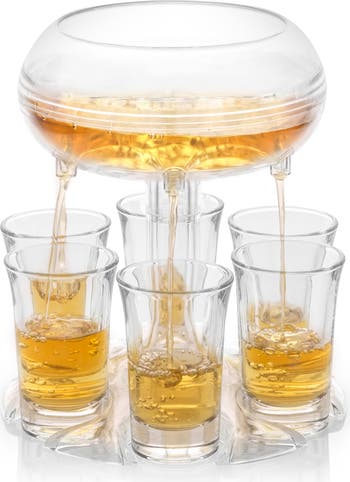 Shot Glass & Shot Dispenser 7-Piece Set