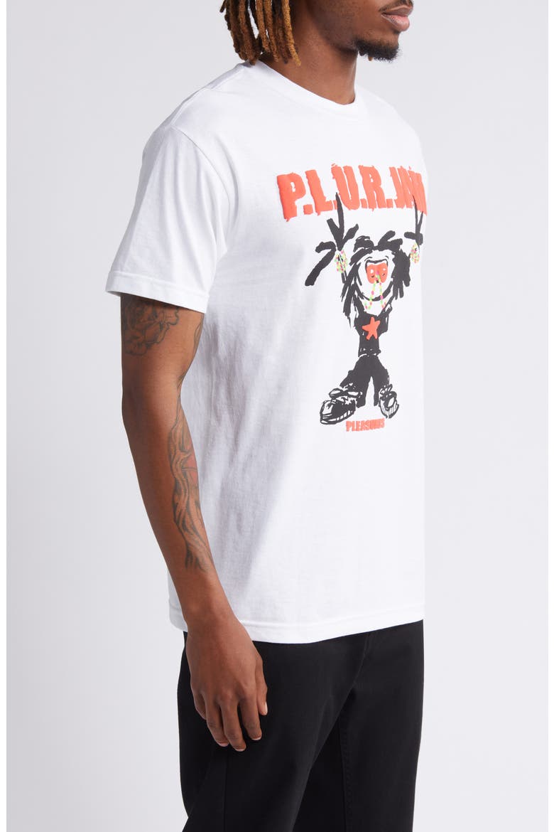 P.L.U.R. Jam Cotton Graphic T-Shirt, Alternate, color, WHITE