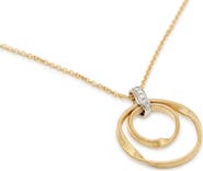 Marco Bicego Marrakech 18k Gold Diamond Circle Pendant Necklace