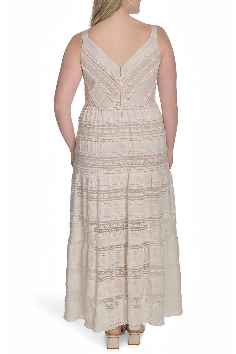 Lace Detail Tiered Dress, Alternate, color, IVORY