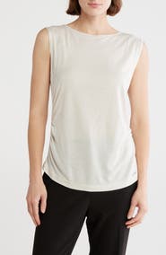 ELIE ELIE TAHARI Side Ruched Tank