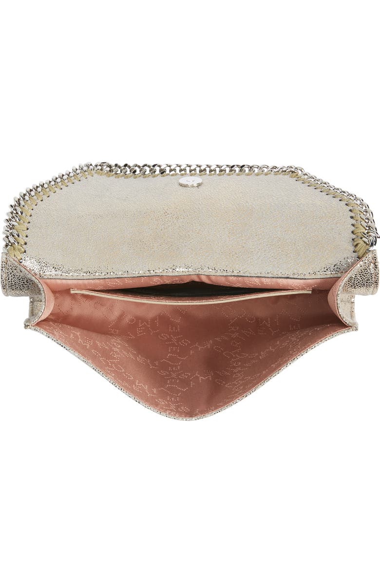 Stella McCartney Mini Falabella Metallic Faux Leather Crossbody Bag, Alternate, color,