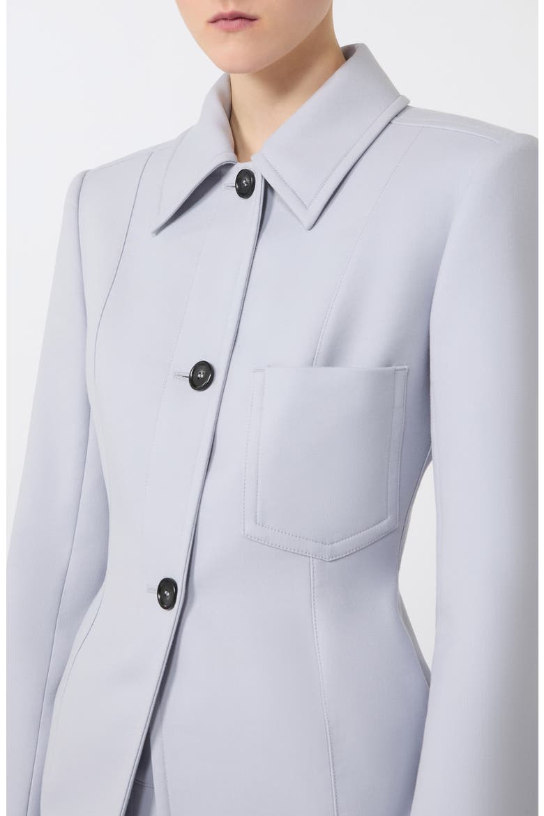 Ottelia Stretch Gabardine Cutaway Jacket, Alternate, color, MEDIUM GREY