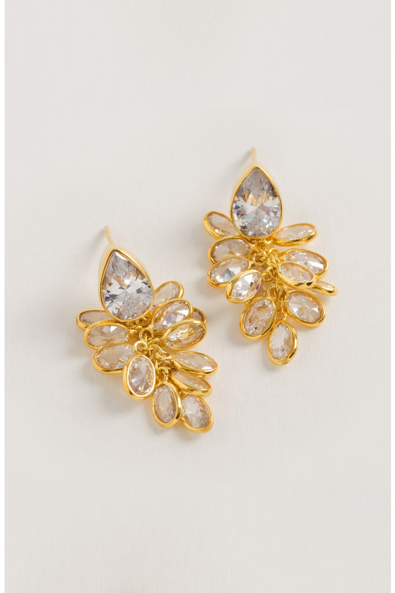 Petite Vermeil Crystal Drops, Alternate, color, Gold