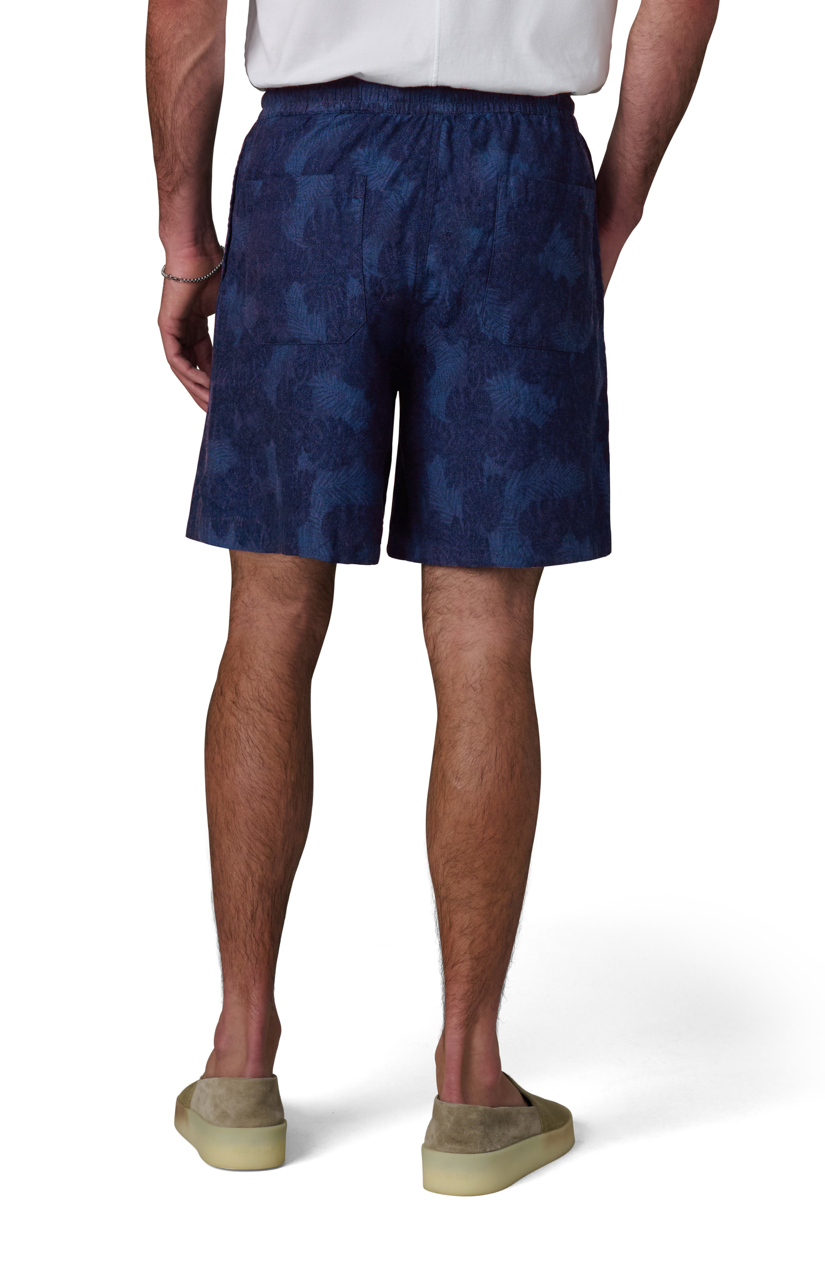 Cabana Leaf Print Drawstring Shorts - image 2