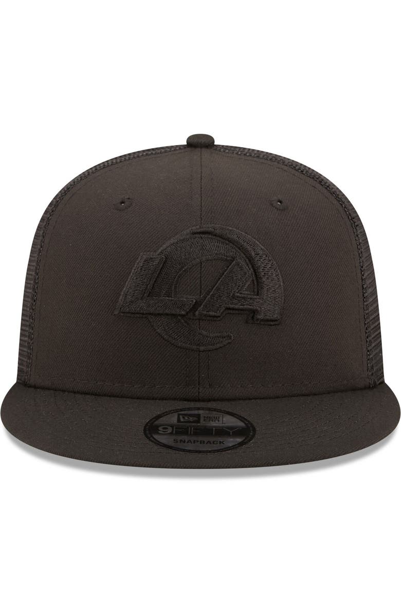 New Era Men's New Era Black Los Angeles Rams Classic 9FIFTY Trucker Snapback Hat, Alternate, color, 