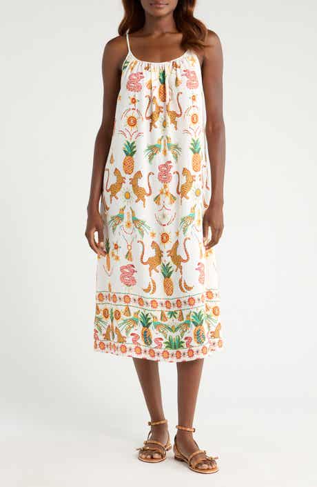 Halogen® Mixed Print Sleeveless Maxi Dress