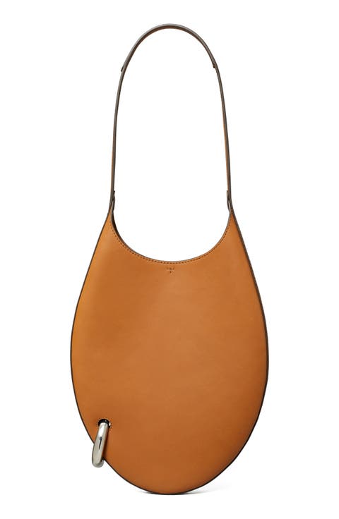 Small Pierced Leather Shoulder Bag