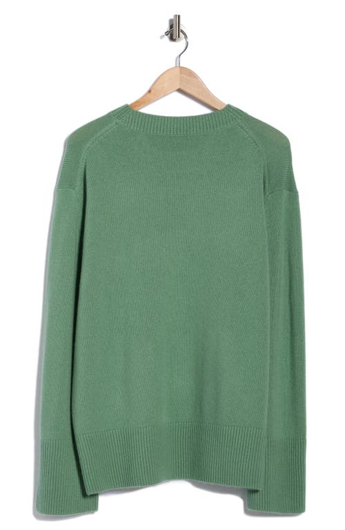 Vince Crewneck Wool & Cashmere Sweater In Green