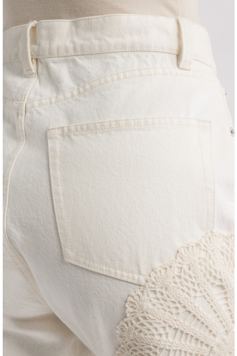 The Vertical Crochet High Waist Crop Relaxed Straight Leg Jeans, Alternate, color, AU NATURAL CLEAN