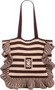 SANDRO Striped crochet bag