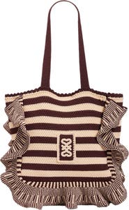 SANDRO Striped crochet bag