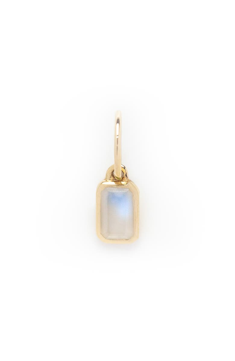 Local Eclectic Solid 9K Gold & Baguette Cut Birthstone Charm, Main, color, June Natural Moonstone