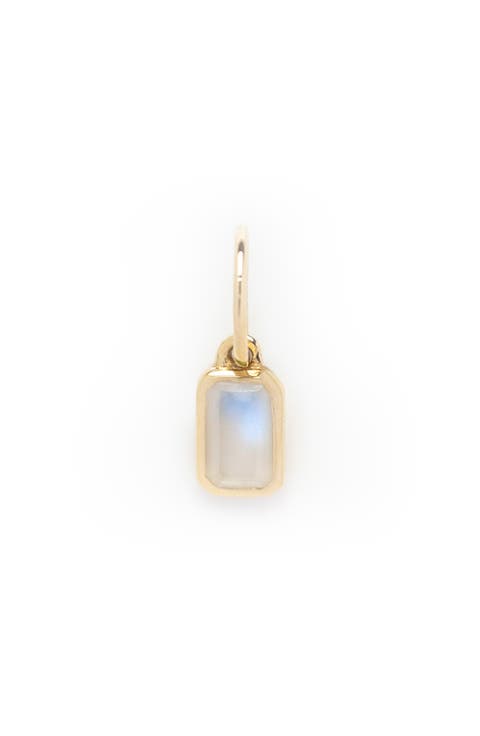 Solid 9K Gold & Baguette Cut Birthstone Charm