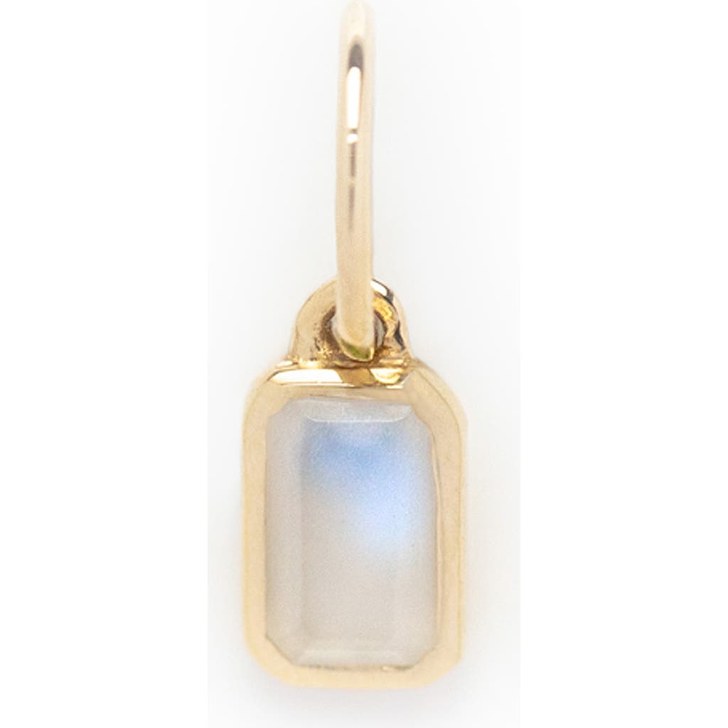 Local Eclectic Baguette Cut Birthstone Charm In Gold
