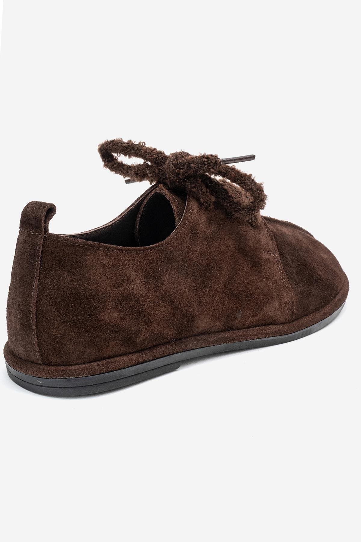 Denora Leather Lace Up Shoes, Alternate, color, Brown Suede Leather