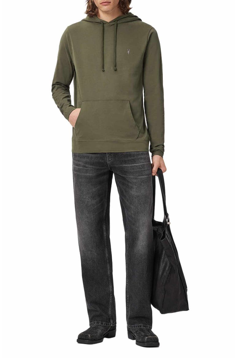 Brace Brushed Cotton Hoodie, Alternate, color, WILD GREEN