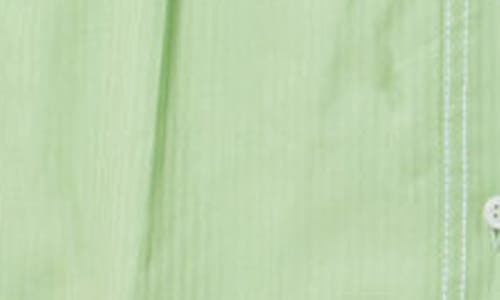 Scotch & Soda Stripe Structured Cotton Shirtdress In Pistachio