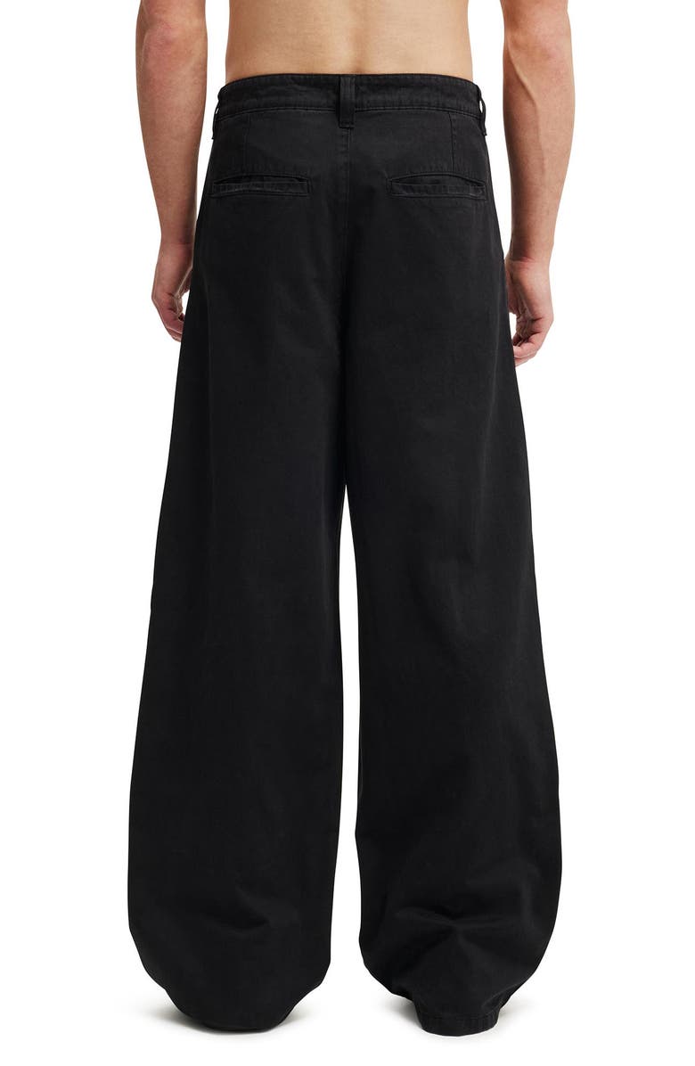 Cotton On Men's Super Baggy Pleated Pant, Alternate, color, Black