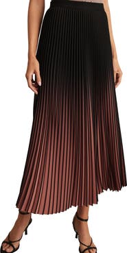 Reiss Marlie Ombré Pleated Skirt
