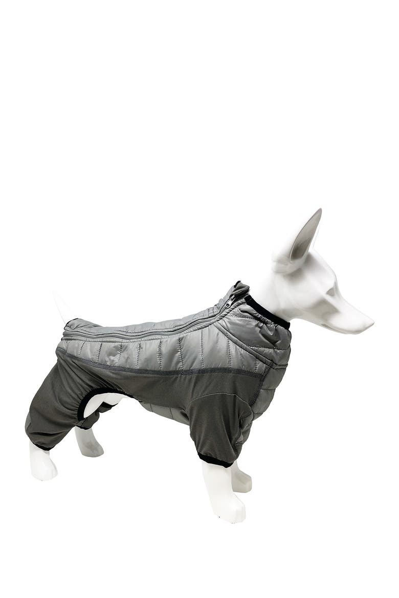'Aura-Vent' Lightweight 4-Season Stretch & Quick-Dry Full Body Dog Jacket - Small, Alternate, color, GREY
