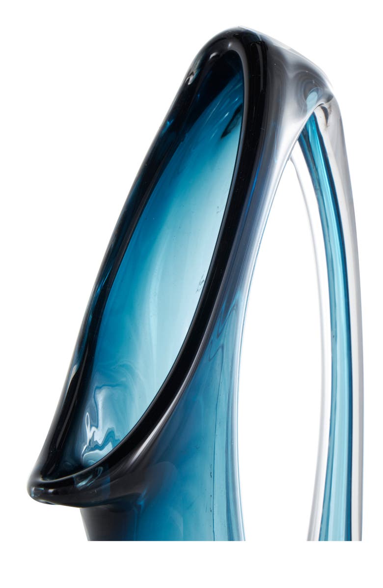 VIVIAN LUNE HOME Glass Vase, Alternate, color, Blue
