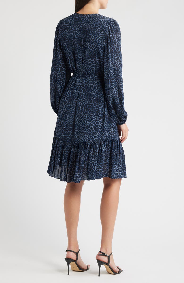 KOBI HALPERIN Cheryl Print Ruffle Hem Long Sleeve Dress, Alternate, color, Midnight Multi