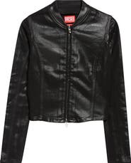DIESEL® De-Gary-D Jogg Coated Denim Crop Jacket