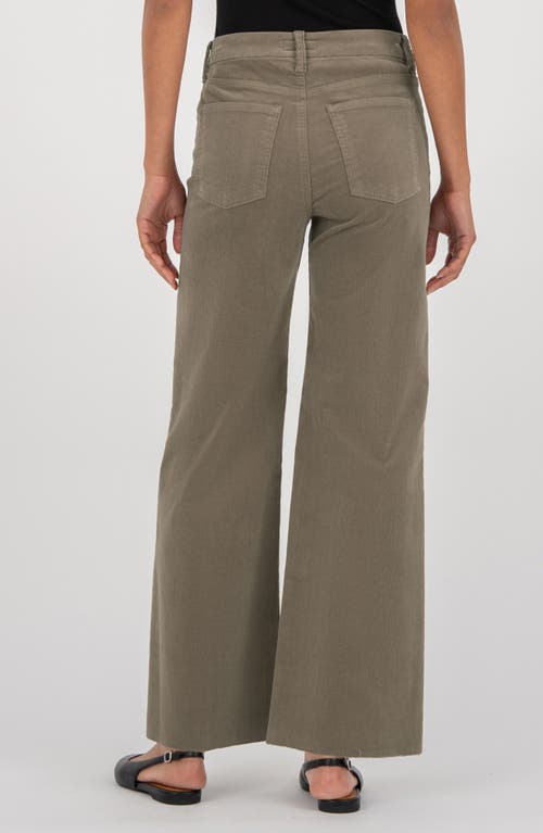 Kut From The Kloth Meg Fab Ab High Waist Wide Leg Jeans In Green