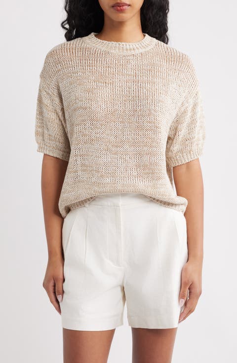 Paquita Speckled Knit Cotton Blend Sweater