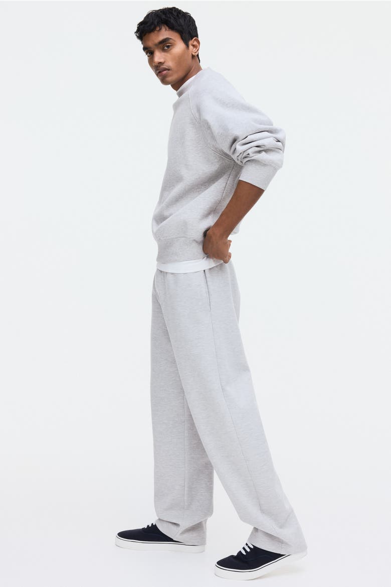 Relaxed-fit Interlock Sweatpants, Alternate, color, Light gray melange