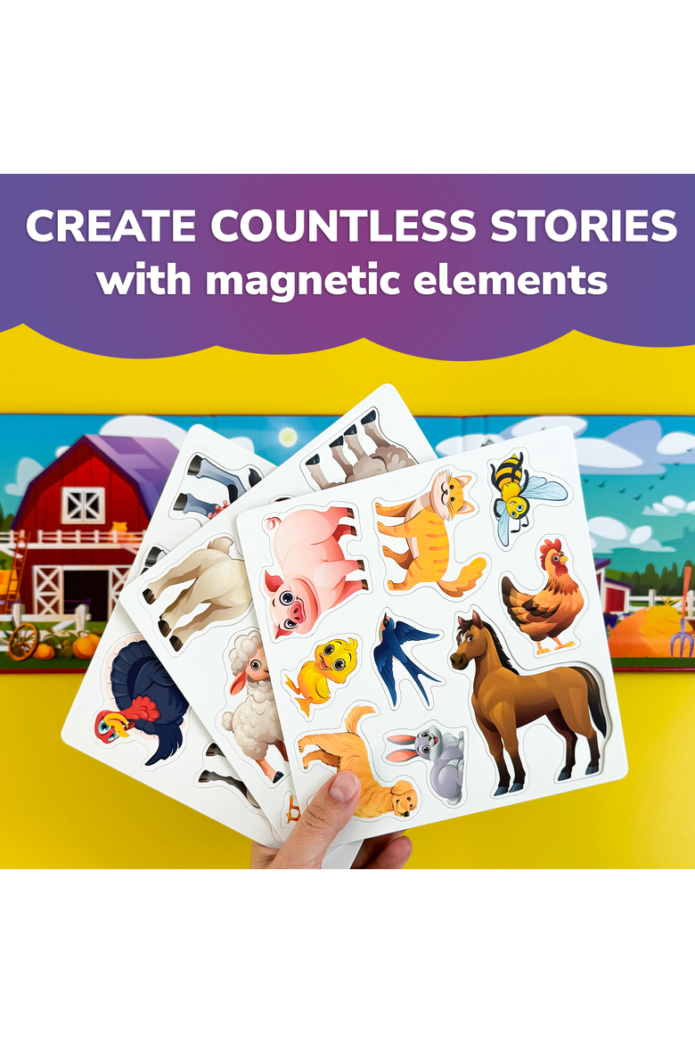 Magnetic Kids Jigsaw Puzzles - Fun 20+ Piece Game, Alternate, color, Farm