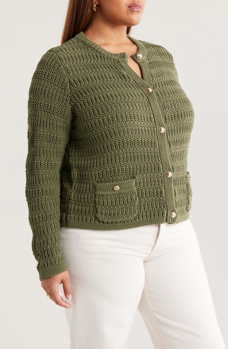 Caslon<sup>®</sup> Textured Sweater Jacket, Alternate, color,