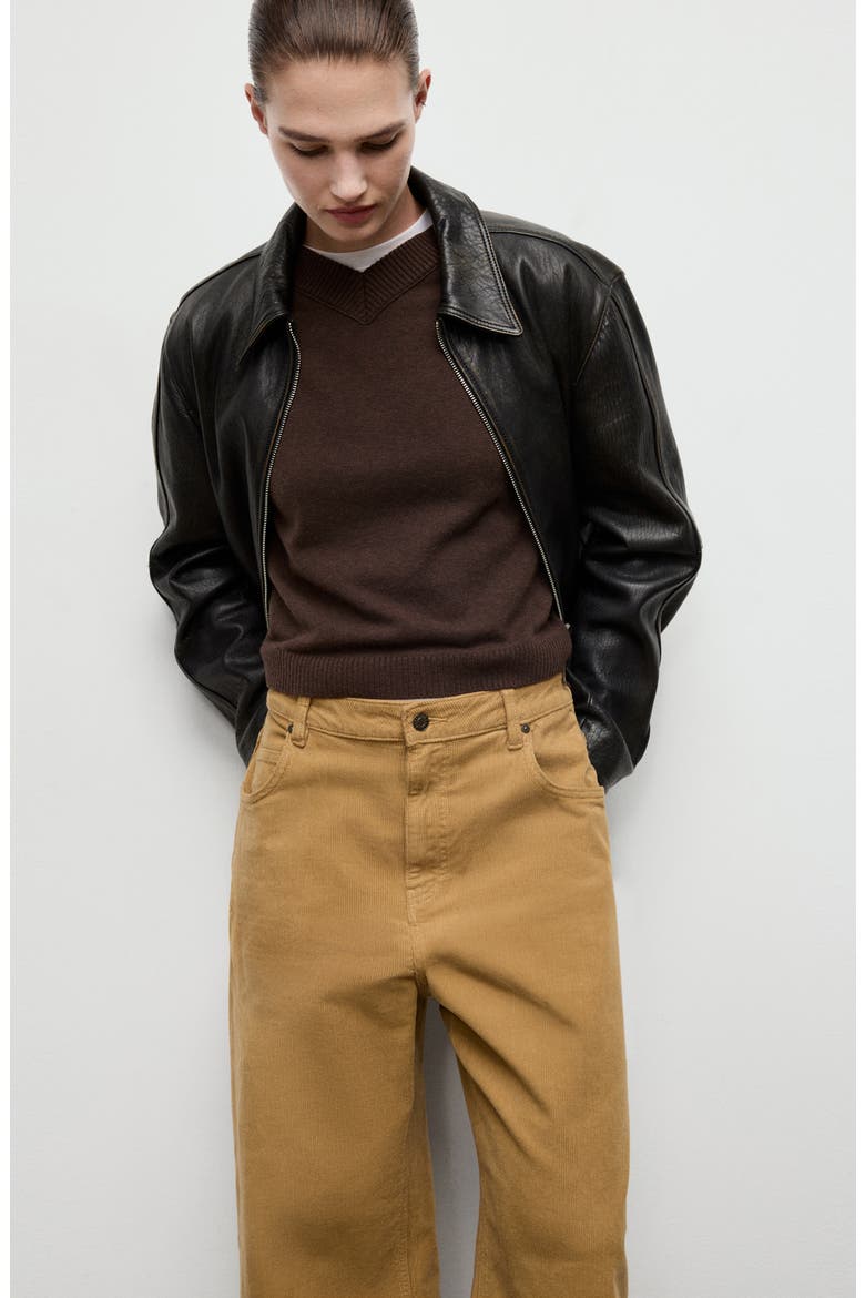 Wide Leg Corduroy Pants, Alternate, color, CARAMEL