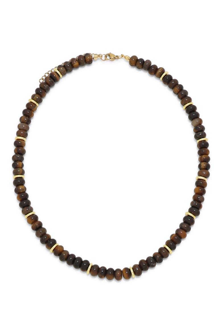 Elfie Stone Necklace, Main, color, TIGERS EYE