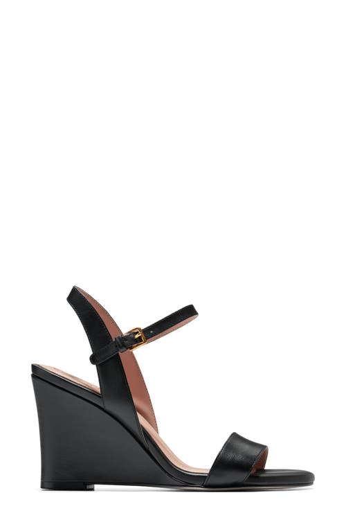 Cole Haan Josie Wedge Sandal In Black Leather
