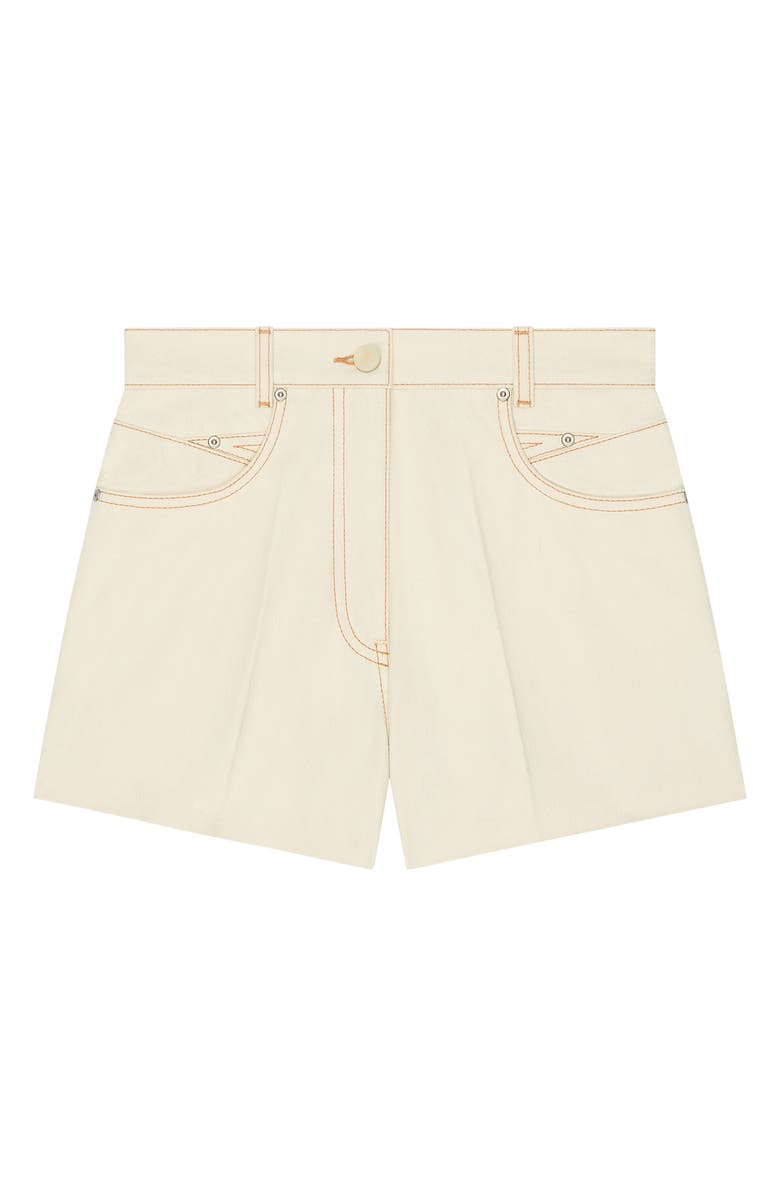 Givenchy Embroidered Pocket Denim Shorts, Alternate, color, 