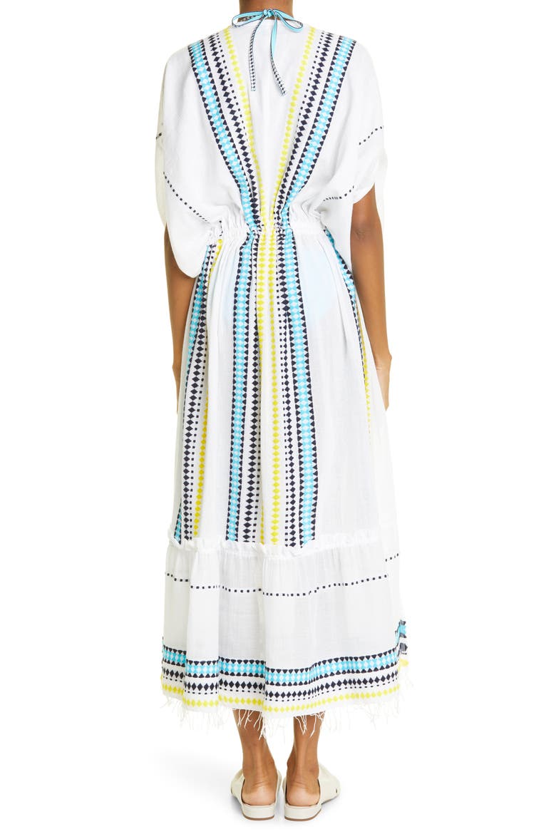 Sediri Plunge Neck Cover-Up Dress, Alternate, color, MULTI AQUA