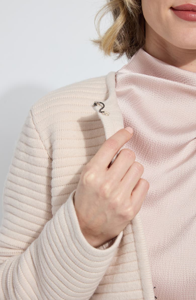 Lysse Marigold Textured Cardigan, Alternate, color, Rose Petal