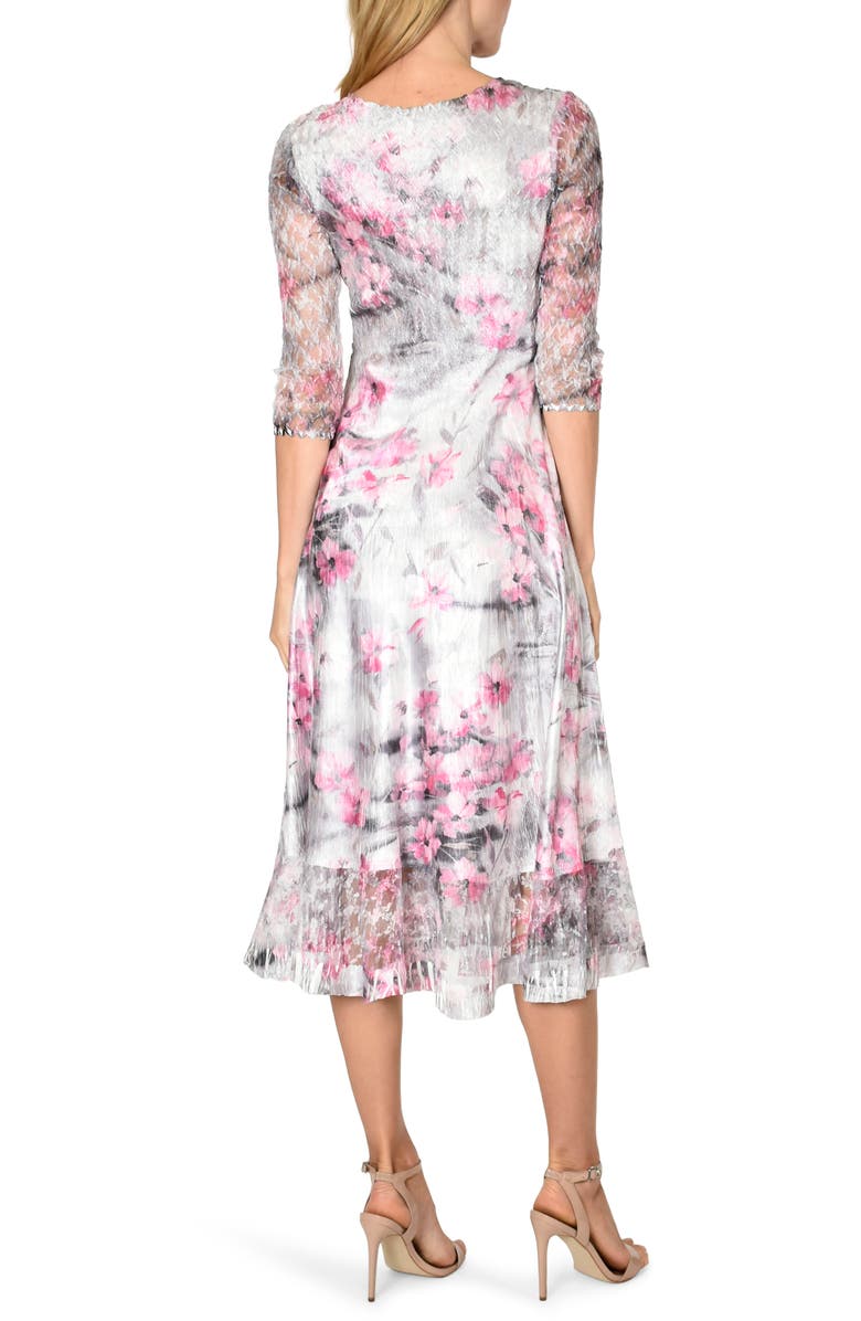 Komarov Charmeuse & Chiffon A-Line Dress, Alternate, color,