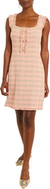 Misook Fringed Sleeveless A-Line Dress