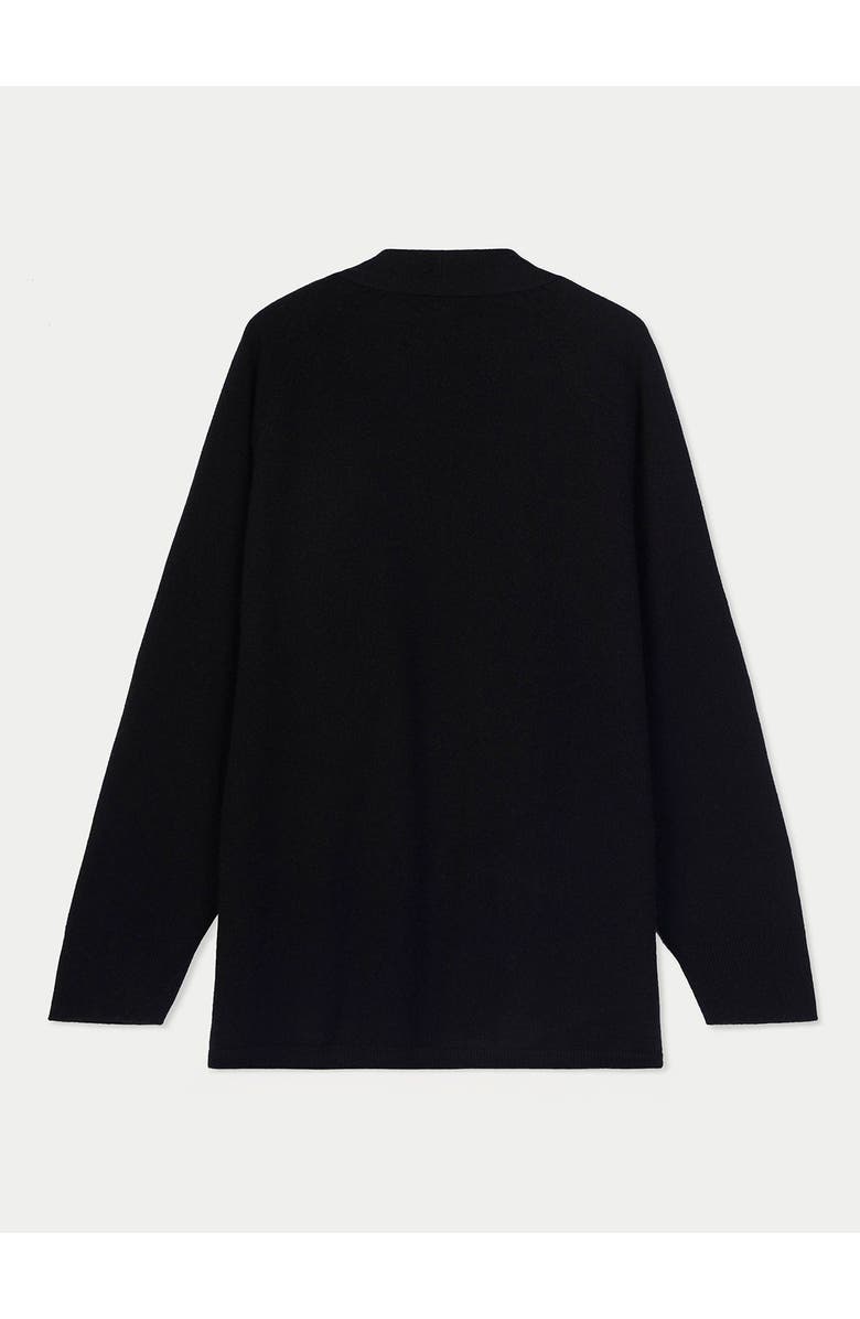 Gobi Cashmere Cashmere Open-Front Cardigan, Alternate, color, Black
